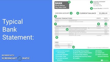 Understand Bank Statements