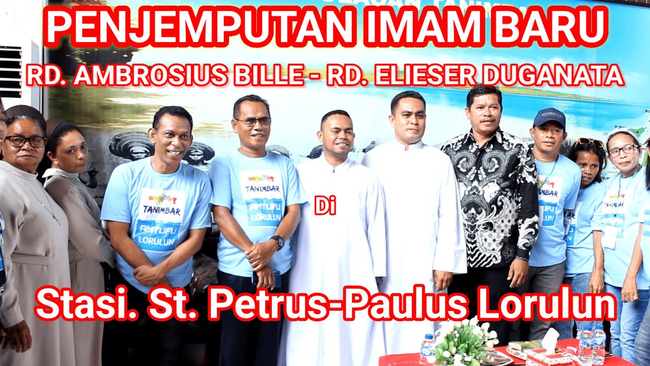 Penjemputan Imam Baru RD. AMBROSIUS BILLE & RD. ELIESER DUGANATA Di stasi St. Petrus-Paulus Lorulun