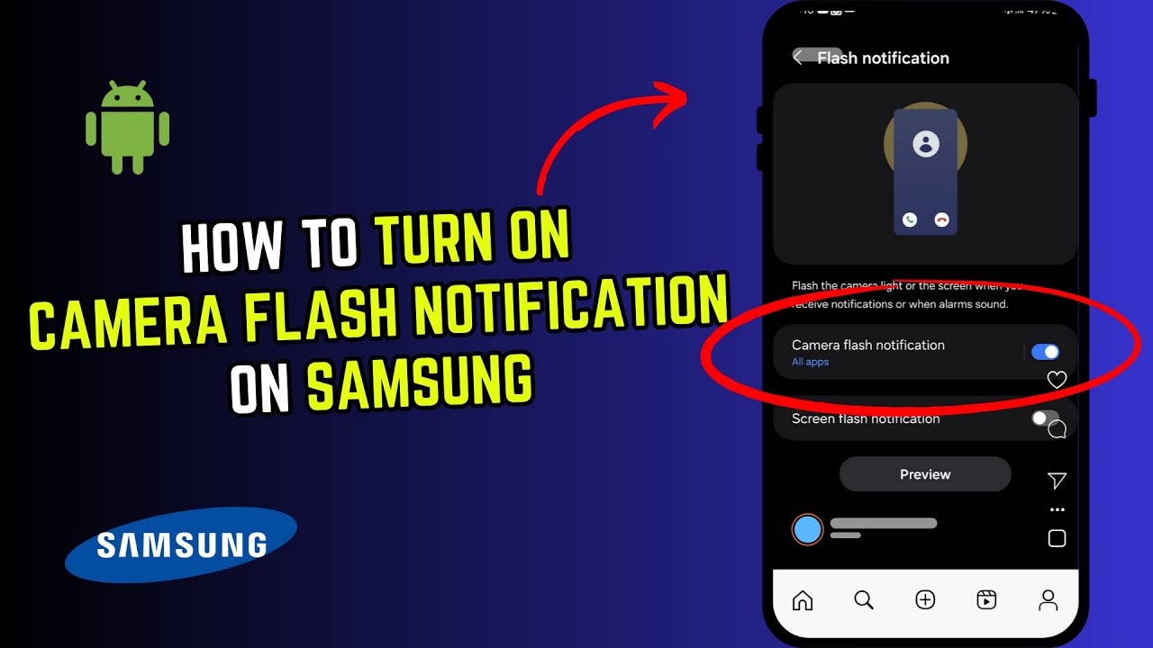 Camera Notification Android How to turn on Camera Flash Notification on Samsung - YouTube