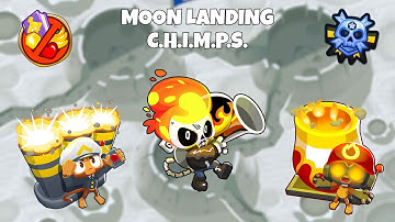 Mortar Strategy Moon Landing CHIMPS! | Black Border Guide Bloons TD6