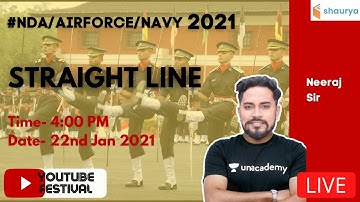 Straight Line | Mathematics | NDA/AIRFORCE/NAVY | Neeraj Baisla Sir