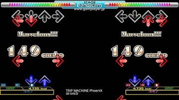 【DDR】TRIP MACHINE Phoenix single expert LEFT+RIGHT 【譜面確認】