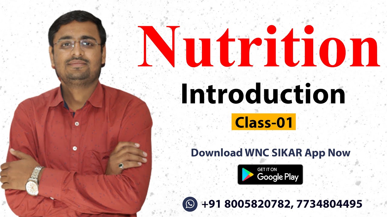 Nutrition | Introduction | Nursing Exam | Nursing Officer | Nitin Sir | Wisdom Nursing Coaching