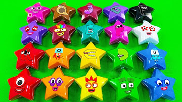 Numberblocks - Looking All CLAY With Mini Star, Dinosaur Eggs, Hexagon Coloring! ASMR