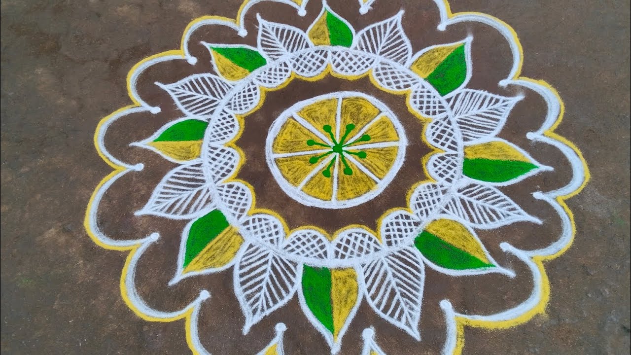 🌹Simple rangoli design🌹kolam#muggalu#vairal#video