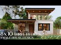 SMALL HOUSE DESIGN | MODERN HOUSE PLAN 3-BEDROOM 11X8 METERS