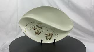 Vintage Carlton Ware Brown Embossed Magnolia Flower Platter
