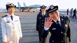 Visiting the lives of female soldiers on the aircraft carrier Liaoning