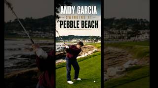 Andy Garcia Tee shot 18th Pebble Beach #golf