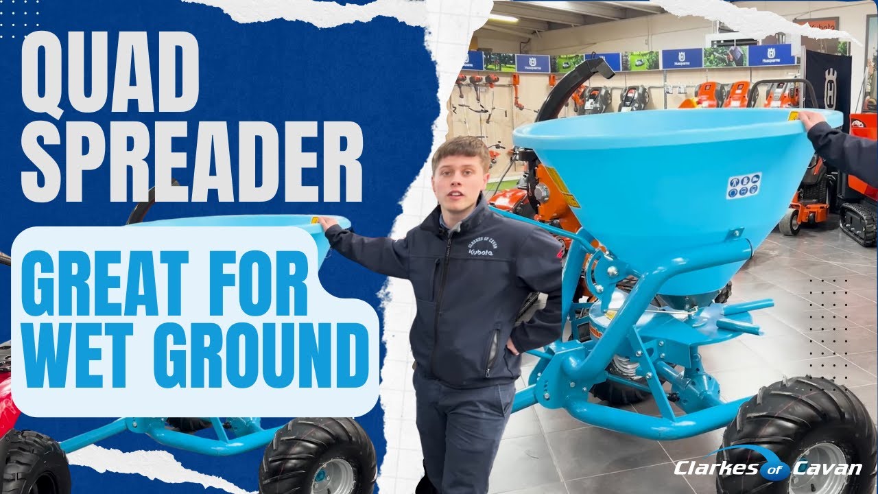 Quad Spreaders - Great for Wet Ground - YouTube