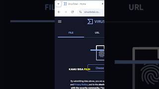 Gini cara cek link mencurigakan, cukup pake virustotal.com