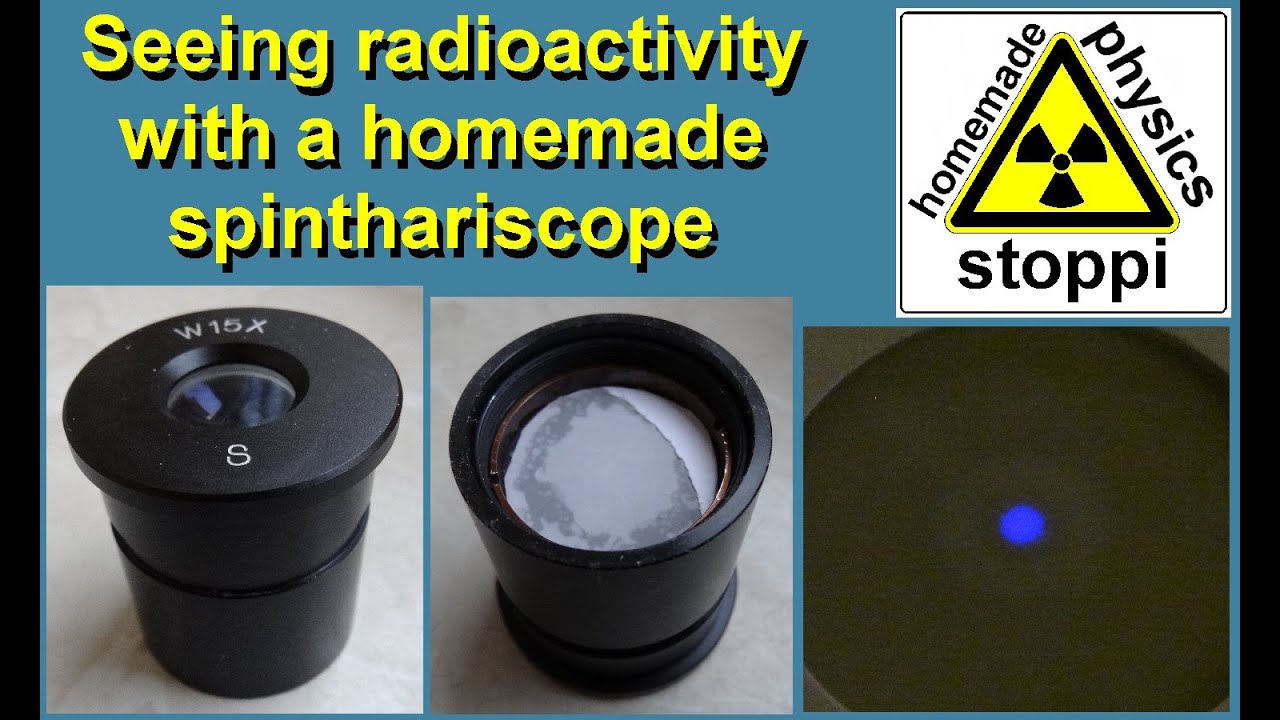 DIY spinthariscope to see radioactivity with your eyes - Radioaktivität sehen mit Spinthariskop