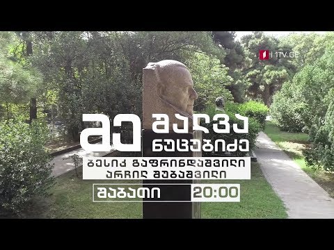 „მე შალვა ნუცუბიძე\" - 15 დეკემბერი, 20:00