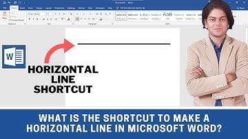 What is the shortcut to make a horizontal line in Microsoft word?