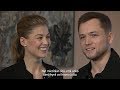 Yle News interviewed Rosamund Pike and Taron Egerton ‏at Moominvalley Premiere
