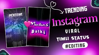 🤩Trending Instagram Viral Timli Status Editing Alight Motion tutorial Trending Timli Status Editing