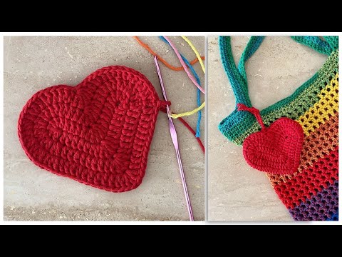 KALP DESENİ NASIL ÖRÜLÜR? | crochet heart charm, pouch, purse, coaster [subtitles]