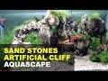 Artificial Stones Cliff Aquascape Decoration for Room Decor