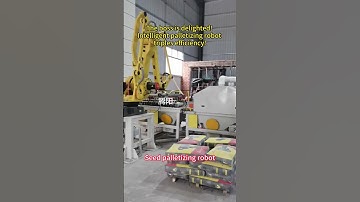 The boss is delighted! Intelligent palletizing robot triples efficiency! #machine #industrialrobots