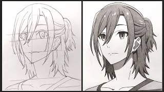 Cara Menggambar Miyamura Izumi - Horimiya | Anime Drawing - Step by Step