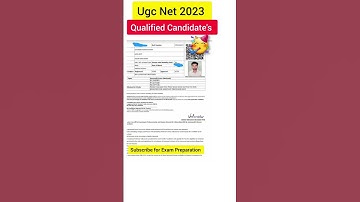 UGC-NET 2023 : NET / JRF Qualified Candidate