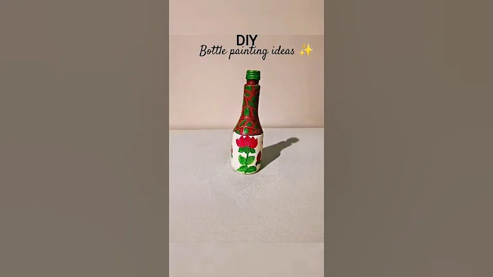 DIY bottle painting ideas with pastel acrylic colours 🤯😱 #viral shorts # bottle art # craft ideas