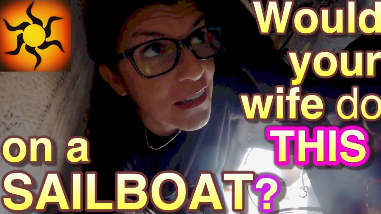 ⁣How to get into tight spaces to fix things on our sailboat. EP. 62