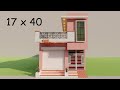 Small shop with 2 bedroom house plan,17 by 40 dukan or makan ka naksha,3D makan ka naksha,3d house