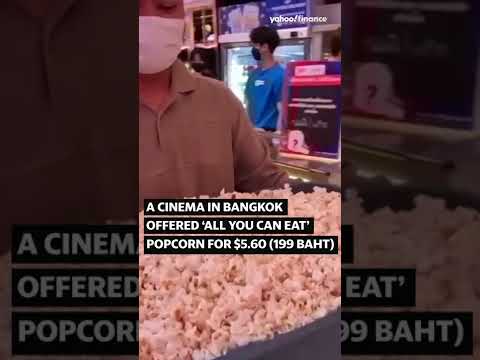 Thailand all-you-can-eat popcorn deal draws containers of all sizes
