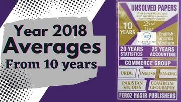 Year 2018 ~ Averages ~ Business Stats ♡ For 2nd Year Commerce Shahid Jamal