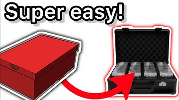 How to make a Sports card STORAGE BOX with ONLY a shoe box!