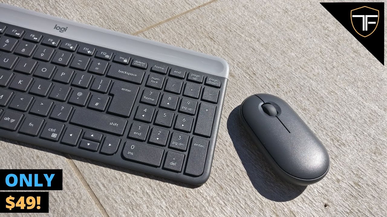 Logitech Slim Wireless Keyboard and Mouse Combo - Low Profile Compact  Layout, Ultra Quiet Operation, 2.4 GHz USB Receiver with Plug and Play  Connectivity, Long Battery Life, Graphite 