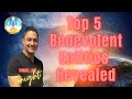 Top 5 positive entities in the cosmos