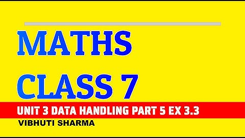 CBSE MATHS CLASS 7 UNIT 3 DATA HANDLING PART 5 EX 3.3