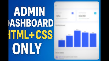 Admin Dashboard with HTML, CSS & JavaScript | Responsive UI Design 2025