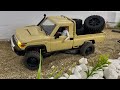 Jeep Rubicon vs Toyota Land Cruiser MN82: Delivering Tires Off-Road RC Obstacle Course!