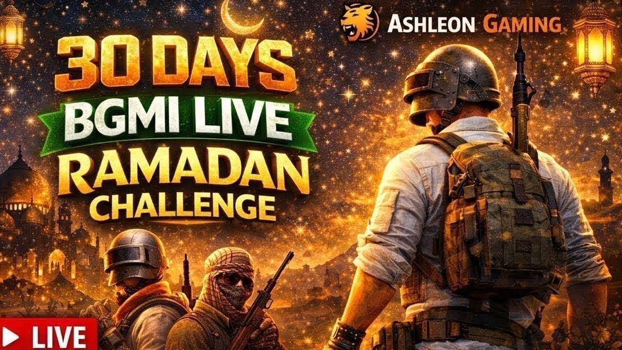 BGMI LIVE 🔴 30 Days Ramadan Challenge | Ashleon Gaming (12AM–3AM)