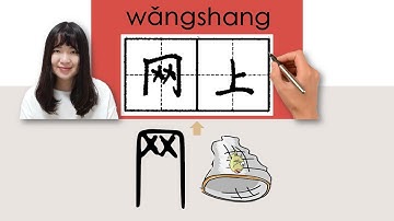 【NEW HSK2】 _网上/網上/wangshang/(online)How to Pronounce/Memorize/Write Chinese Word/Character/Radical