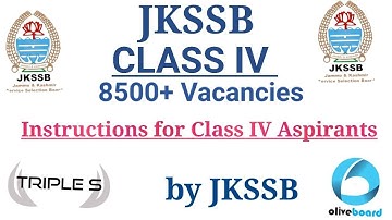 Important Instructions For Class IV Aspirants by JKSSB || Last Minute Tips