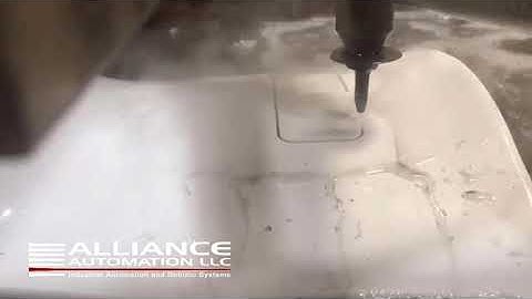 Robotic Abrasive Waterjet Cutting Of Porcelain | Alliance Automation, LLC - Flint, MI