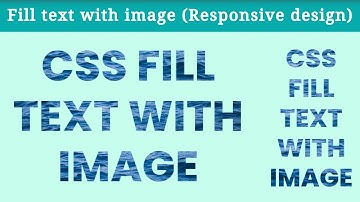 Fill text with image using CSS - Responsive design
