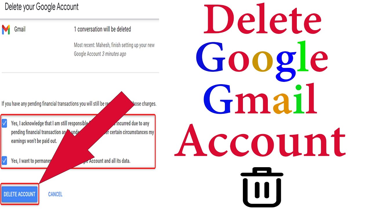 How to Delete Gmail Account 2023 | How to Delete Google Account ...