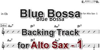 Blue Bossa - Backing Track with Sheet Music for Alto Sax -1