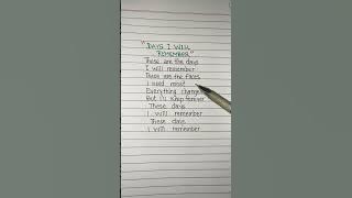 Days I will remember ~ Tyrone wells #songlyrics #viral