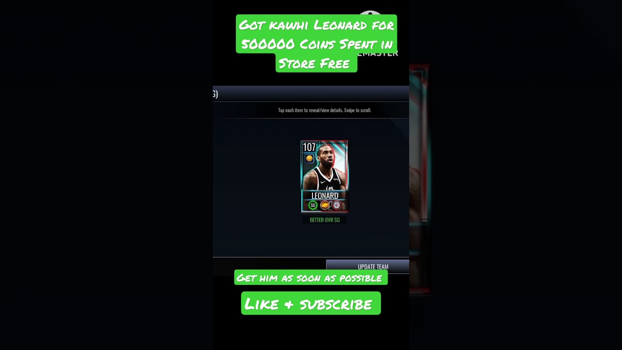 HOW TO GET FREE OUT OF POSITION KAWHI LEONARD IN NBA LIVE MOBILE 