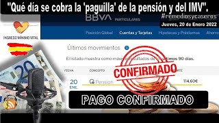 IMV ✔️BBVA pago confirmado 📅💰 Paga extra pensiones 👴 Fecha pago paguilla pensiones enero 2022