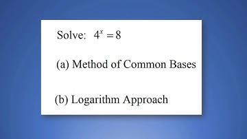 SOLVING EXPONENTIAL EQUATIONS USING LOGARITHMS - Solve 4^x = 8