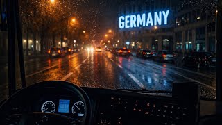 GERMANY NIGHT BUS RIDE 🌧️🚍 | Mercedes-Benz Citaro POV | Rainy Streets in 4K | Real Driver Experience