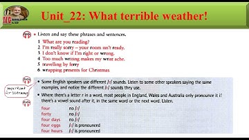 Unit 22  What terrible weather