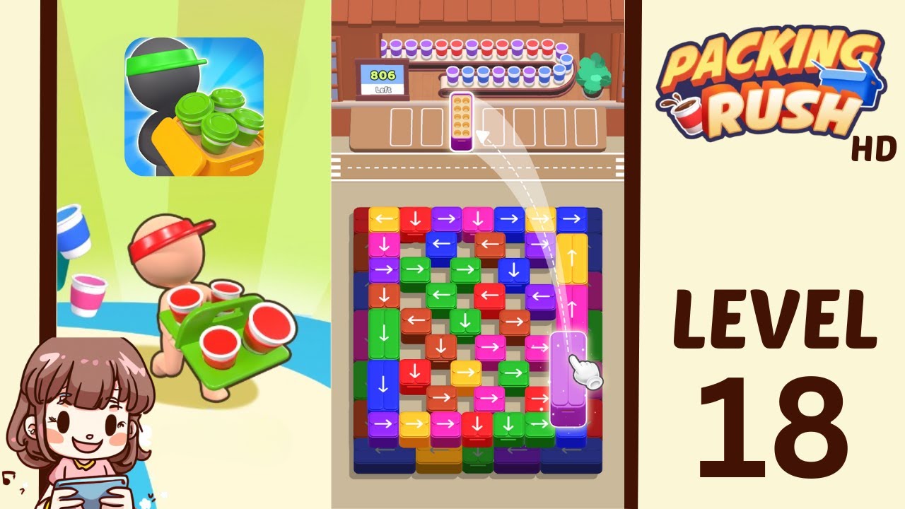 Packing Rush Level 18 Solution Walkthrough